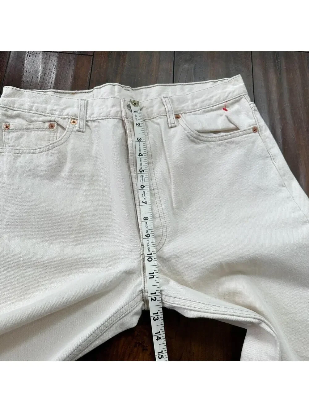 VTG 90s Levis 501 Button Fly 36x32 USA Tag Jeans Straight White XX Act 32x31